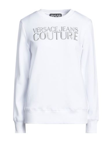 Versace Jeans Couture Woman Sweatshirt White Size M Cotton