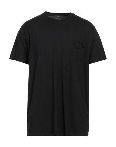 Rossopuro Man T-shirt Black Size 7 Cotton