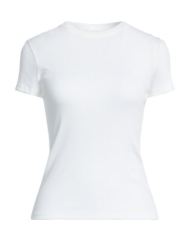 Theory Woman T-shirt White Size L Cotton, Modal
