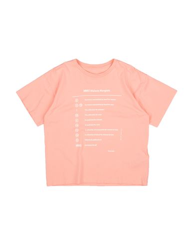 Mm6 Maison Margiela Babies'  Toddler T-shirt Salmon Pink Size 6 Cotton