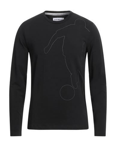 Bikkembergs Man T-shirt Black Size L Cotton, Elastane