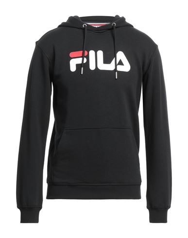 Shop Fila Man Sweatshirt Black Size Xs Cotton, Polyester