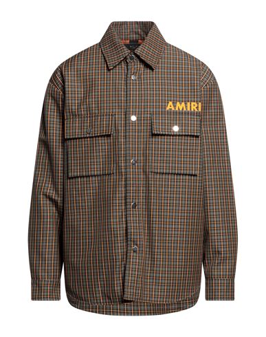 Amiri Man Shirt Orange Size L Polyester, Cotton, Modal, Cupro