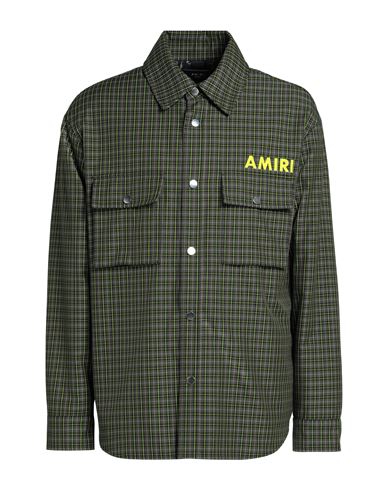 Amiri Man Shirt Military Green Size L Polyester, Cotton, Modal, Cupro, Viscose
