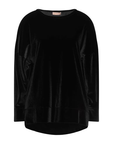 Maesta Woman T-shirt Black Size 4 Polyester, Elastane