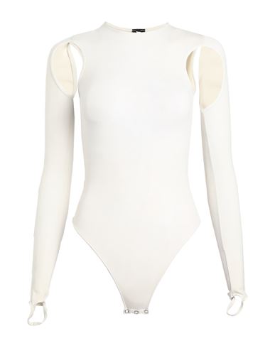 Andreädamo Andreādamo Woman Bodysuit Ivory Size Xxs/xs Polyamide, Elastane In White