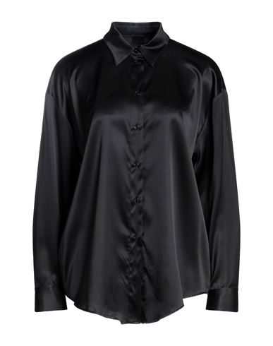 Pinko Woman Shirt Black Size 4 Silk, Elastane