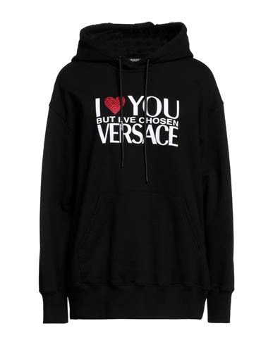 Shop Versace Woman Sweatshirt Black Size 6 Cotton