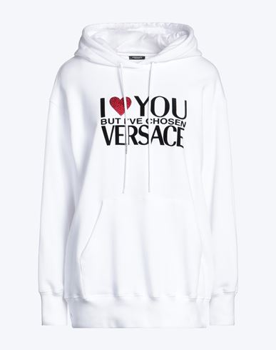 Versace Woman Sweatshirt White Size 4 Cotton