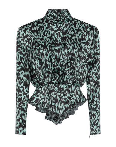 Alexandre Vauthier Woman Blouse Turquoise Size 8 Silk In Blue