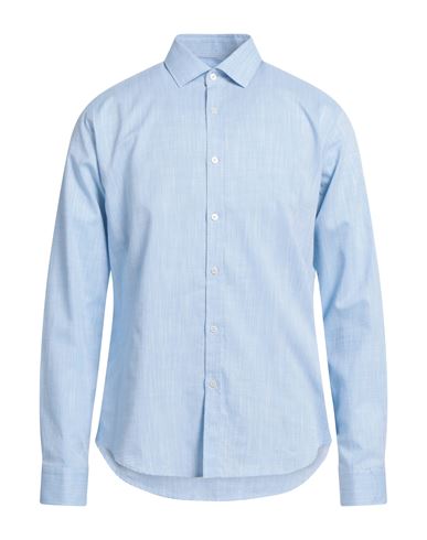 At.p.co At. P.co Man Shirt Sky Blue Size 16 Cotton