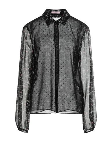 Kristina Ti Woman Shirt Black Size 8 Silk, Cotton, Polyamide