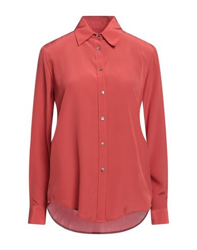 Camicettasnob Woman Shirt Brick Red Size 12 Silk