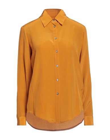 Camicettasnob Woman Shirt Ocher Size 4 Silk In Yellow