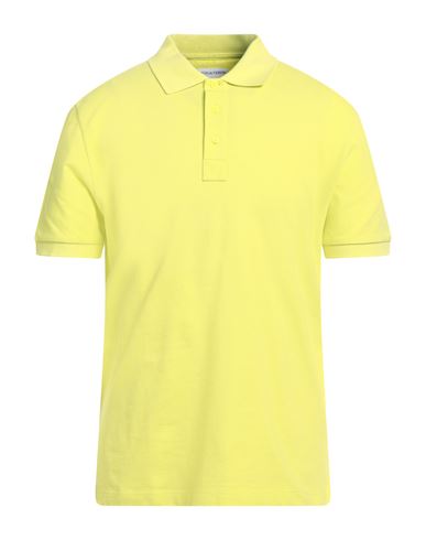 Shop Bottega Veneta Man Polo Shirt Acid Green Size M Cotton