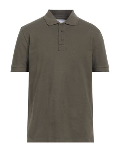 Shop Bottega Veneta Man Polo Shirt Military Green Size Xl Cotton