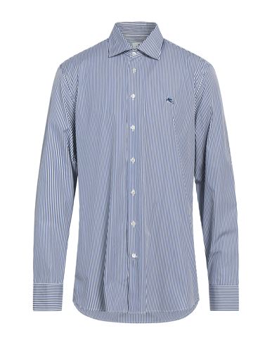 Etro Man Shirt Blue Size 15 ½ Cotton