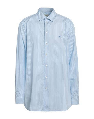 Etro Man Shirt Sky Blue Size 17 ½ Cotton
