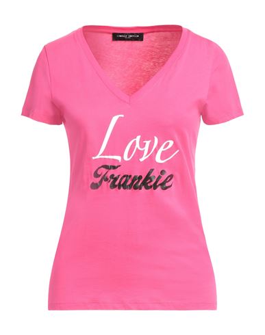Frankie Morello Woman T-shirt Fuchsia Size L Cotton In Pink