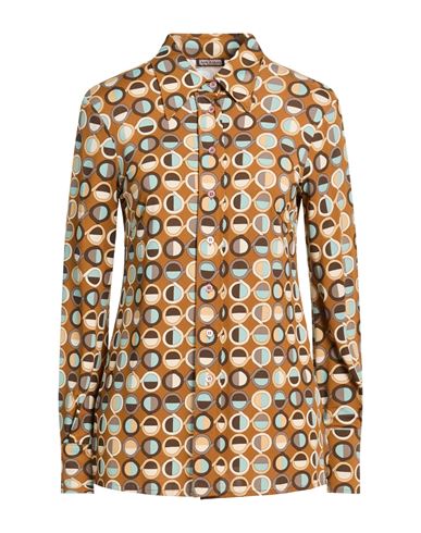 Maliparmi Malìparmi Woman Shirt Brown Size 8 Viscose, Elastane In Brown