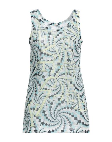 Yes Zee By Essenza Woman Tank Top Turquoise Size Xxl Polyester In Blue