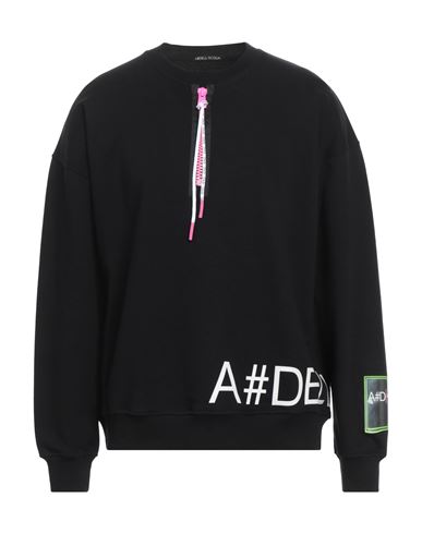 Alessandro Dell'acqua Man Sweatshirt Black Size M Cotton, Polyester