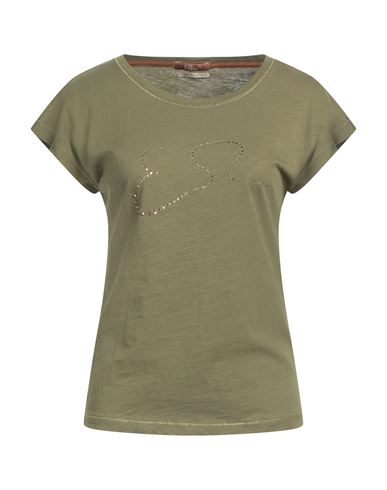 Yes Zee By Essenza Woman T-shirt Military Green Size Xxl Cotton