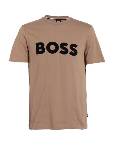 Hugo Boss Boss Man T-shirt Camel Size Xl Cotton In Beige