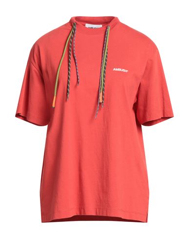 Ambush Multi-cord Cotton-jersey T-shirt In Red