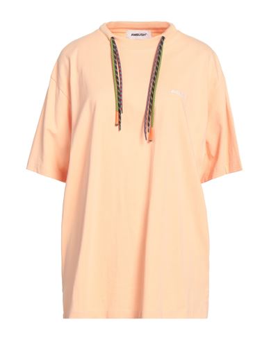 Ambush Woman T-shirt Apricot Size L Cotton, Polyester In Orange