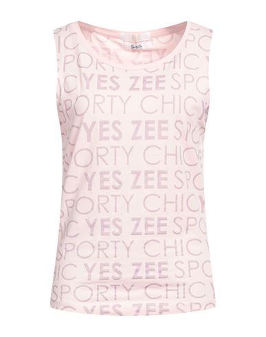 Yes Zee By Essenza Woman Top Light Pink Size Xxl Cotton, Elastane