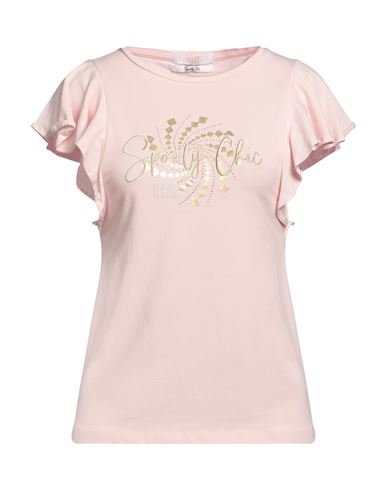 Yes Zee By Essenza Woman T-shirt Light Pink Size Xl Cotton, Elastane