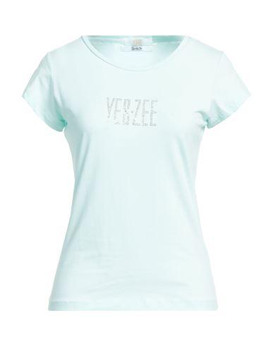 Yes Zee By Essenza Woman T-shirt Turquoise Size Xl Cotton, Elastane In Blue