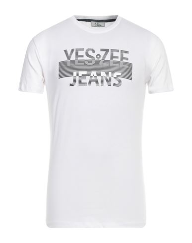 Yes Zee By Essenza Man T-shirt White Size Xl Cotton, Elastane