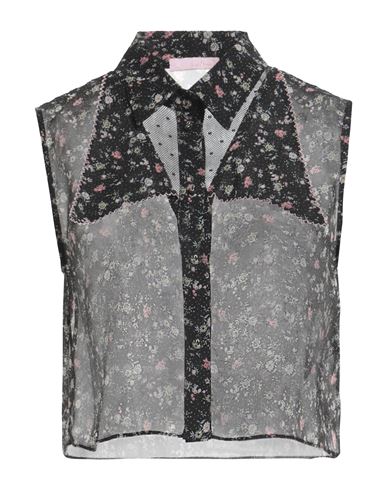 Kristina Ti Woman Shirt Black Size 6 Silk, Cotton, Polyamide