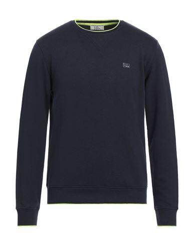 Yes Zee By Essenza Man Sweatshirt Navy Blue Size S Cotton, Polyester