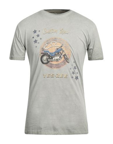 Yes Zee By Essenza Man T-shirt Dove Grey Size 3xl Cotton