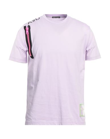 Alessandro Dell'acqua Man T-shirt Lilac Size Xs Cotton In Purple