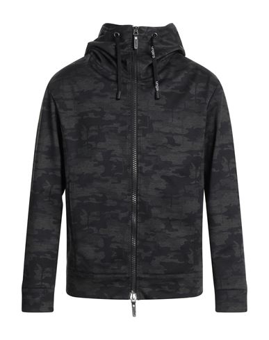 Ungaro Man Sweatshirt Black Size 42 Polyester, Viscose, Elastane