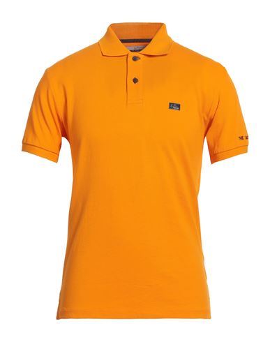 Yes Zee By Essenza Man Polo Shirt Orange Size L Cotton