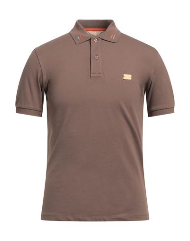 Yes Zee By Essenza Man Polo Shirt Brown Size 3xl Cotton