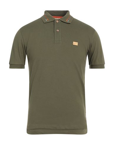 Yes Zee By Essenza Man Polo Shirt Military Green Size 3xl Cotton