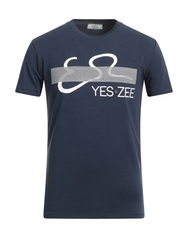Yes Zee By Essenza Man T-shirt Midnight Blue Size 3xl Cotton, Elastane