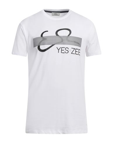 Yes Zee By Essenza Man T-shirt White Size 3xl Cotton, Elastane