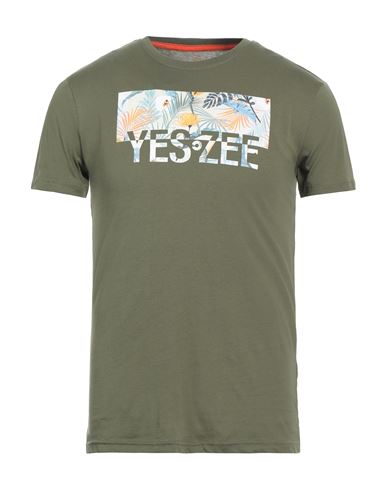 Yes Zee By Essenza Man T-shirt Military Green Size 3xl Cotton