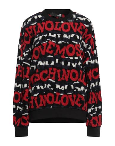 Love Moschino Woman Sweatshirt Black Size S Acrylic, Polyester