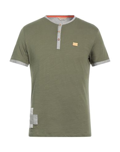 Yes Zee By Essenza Man T-shirt Military Green Size Xxl Cotton