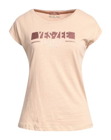 Yes Zee By Essenza Woman T-shirt Sand Size Xl Cotton In Beige