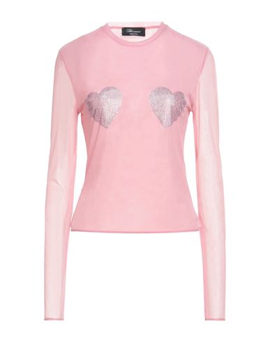 Blumarine Woman Top Pink Size 6 Polyamide, Elastane, Pvc - Polyvinyl Chloride