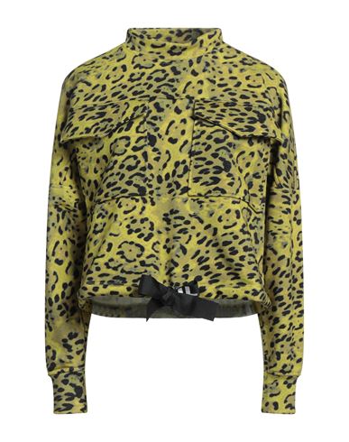 Jijil Woman Sweatshirt Acid Green Size 8 Cotton, Polyester